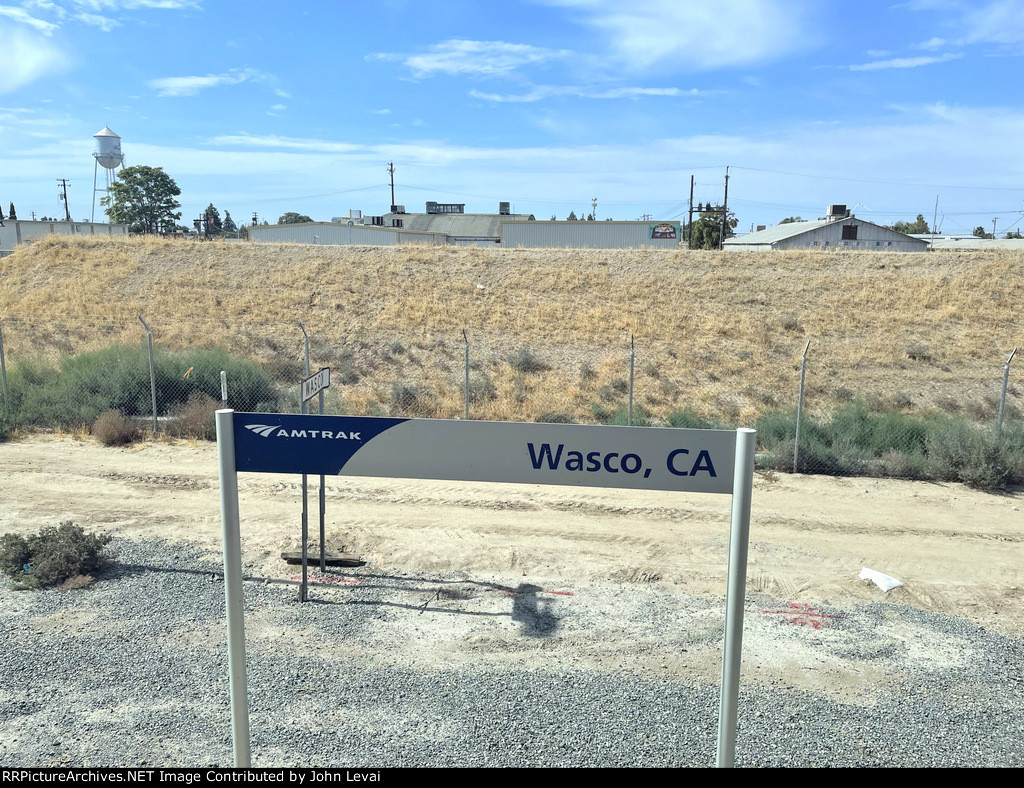 Wasco, CA  Amtrak Station sign